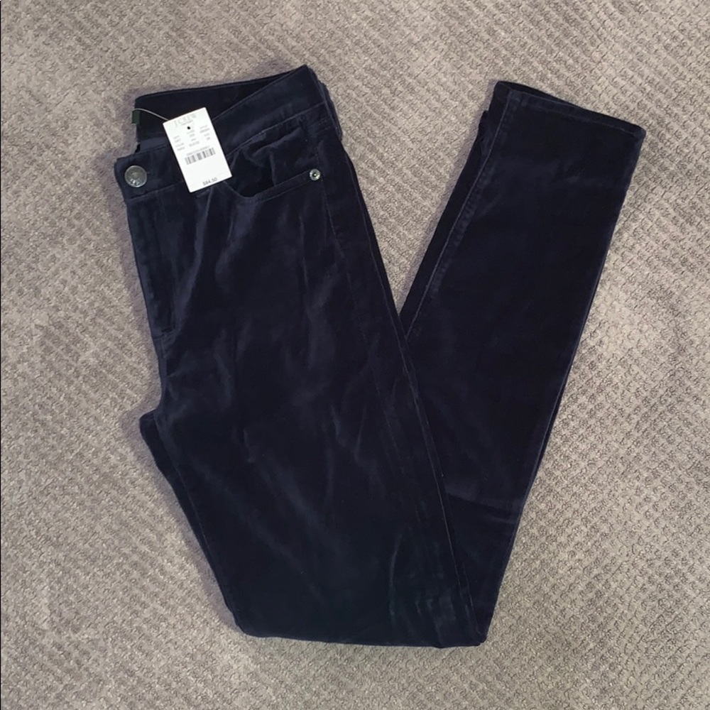 NEW WITH TAGS J. Crew Factory Blue Velvet Pants
